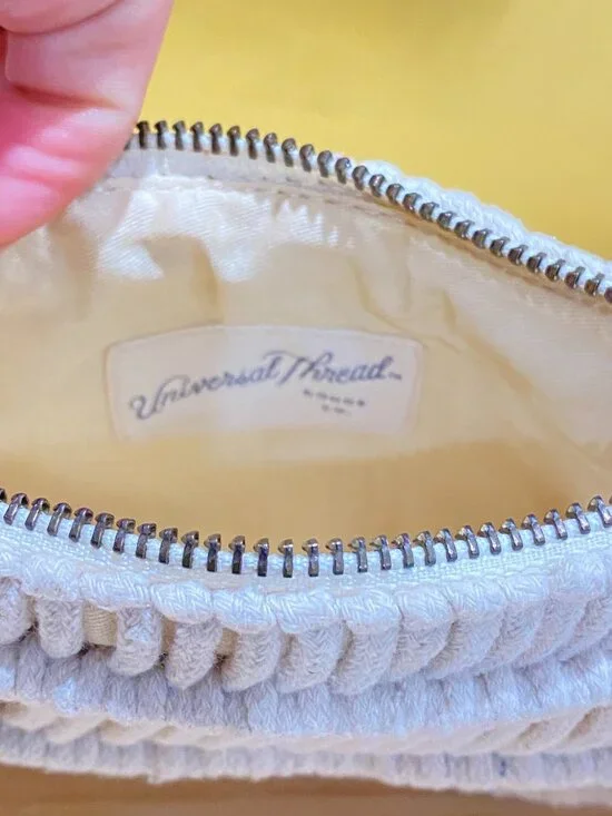 Universal Thread Macrame Woven Clutch Pouch Cream Boho with Tassel - Picture 6 of 6